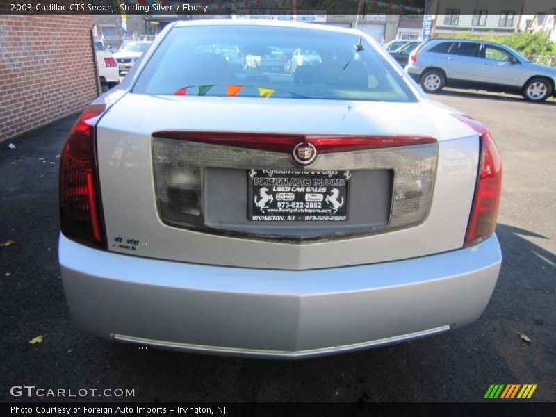 Sterling Silver / Ebony 2003 Cadillac CTS Sedan