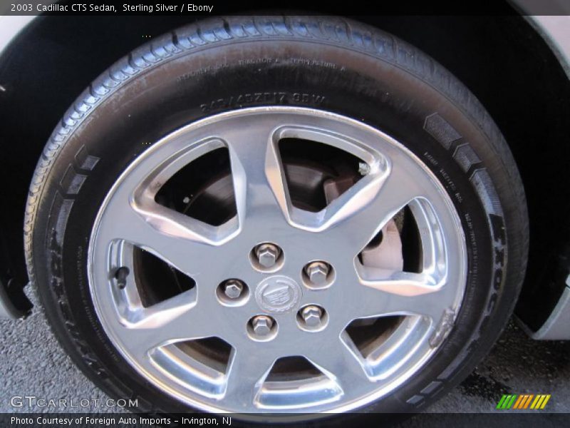 Sterling Silver / Ebony 2003 Cadillac CTS Sedan