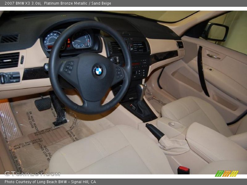 Platinum Bronze Metallic / Sand Beige 2007 BMW X3 3.0si