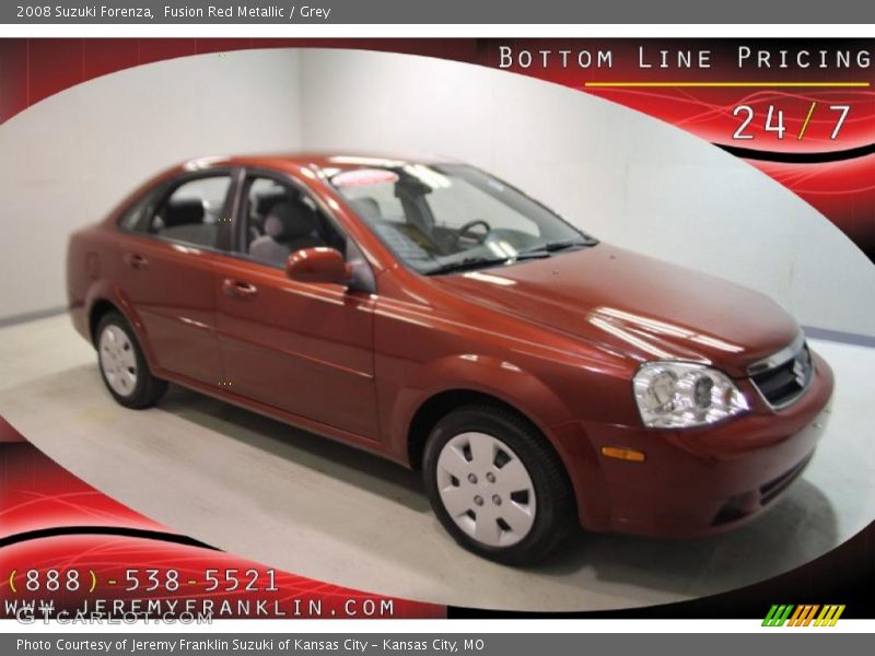Fusion Red Metallic / Grey 2008 Suzuki Forenza