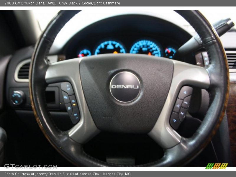 Onyx Black / Cocoa/Light Cashmere 2008 GMC Yukon Denali AWD