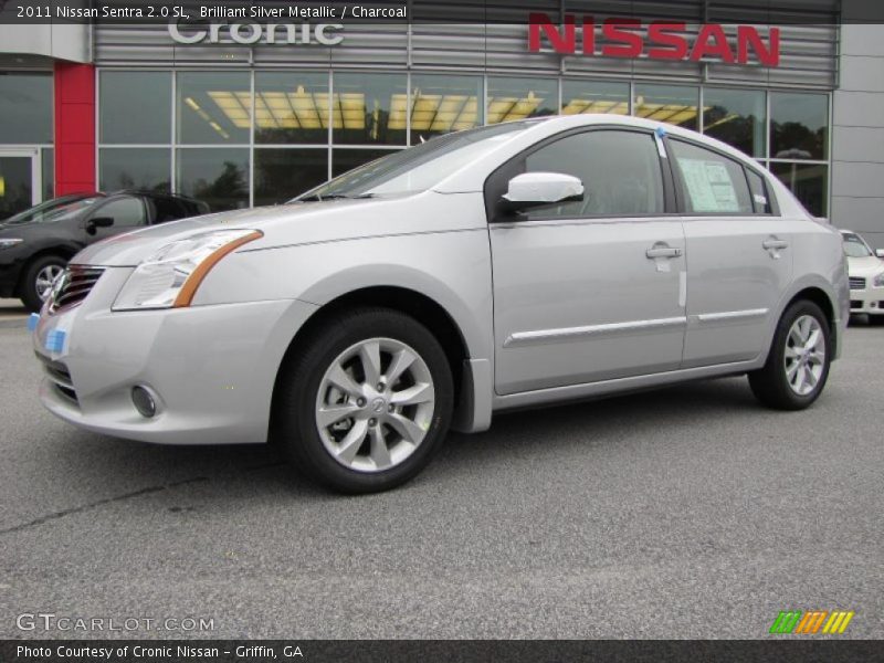 Brilliant Silver Metallic / Charcoal 2011 Nissan Sentra 2.0 SL