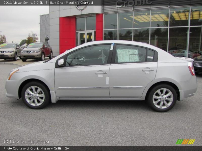 Brilliant Silver Metallic / Charcoal 2011 Nissan Sentra 2.0 SL