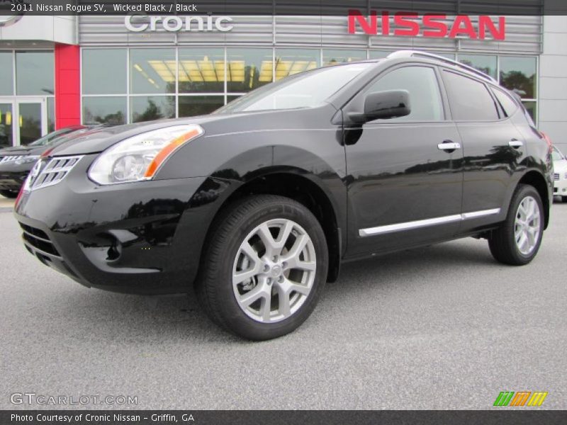 Wicked Black / Black 2011 Nissan Rogue SV