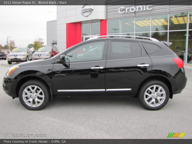 Wicked Black / Black 2011 Nissan Rogue SV