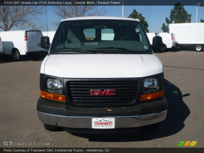 Summit White / Medium Pewter 2010 GMC Savana Van 3500 Extended Cargo