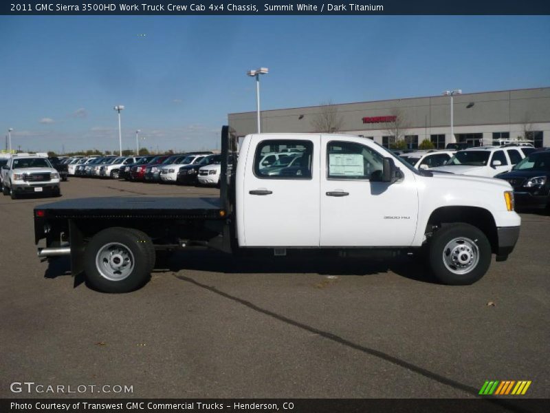  2011 Sierra 3500HD Work Truck Crew Cab 4x4 Chassis Summit White