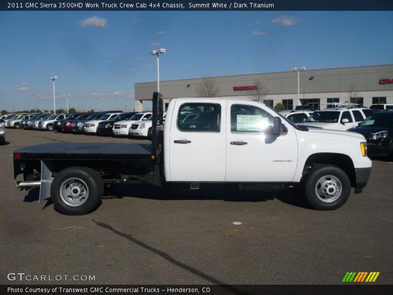 Summit White / Dark Titanium 2011 GMC Sierra 3500HD Work Truck Crew Cab 4x4 Chassis