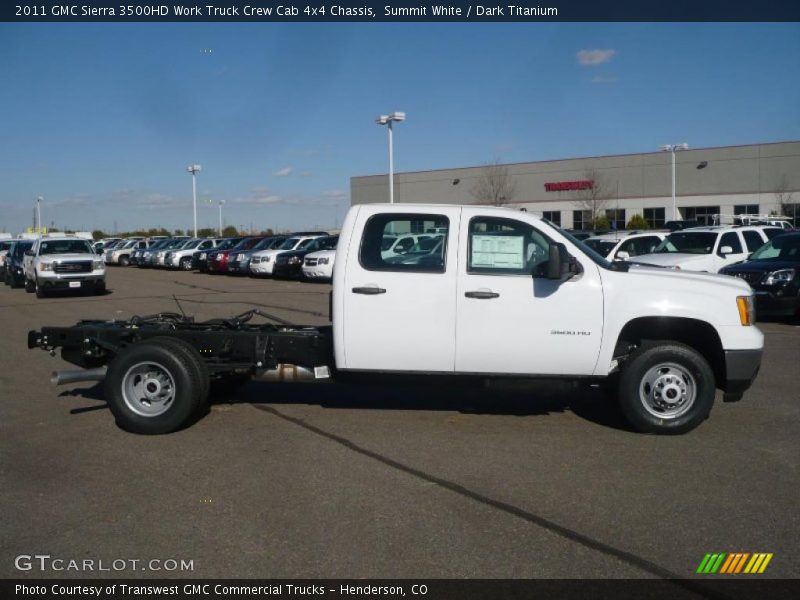  2011 Sierra 3500HD Work Truck Crew Cab 4x4 Chassis Summit White