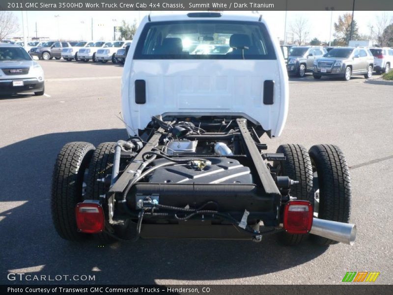  2011 Sierra 3500HD Work Truck Crew Cab 4x4 Chassis Summit White