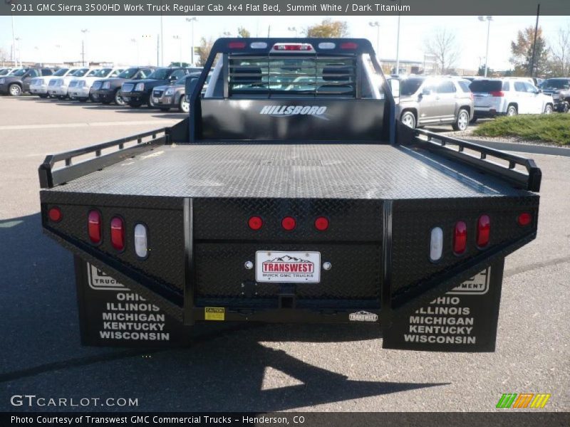 Summit White / Dark Titanium 2011 GMC Sierra 3500HD Work Truck Regular Cab 4x4 Flat Bed