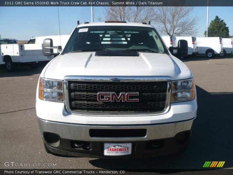 Summit White / Dark Titanium 2011 GMC Sierra 3500HD Work Truck Crew Cab 4x4 Chassis