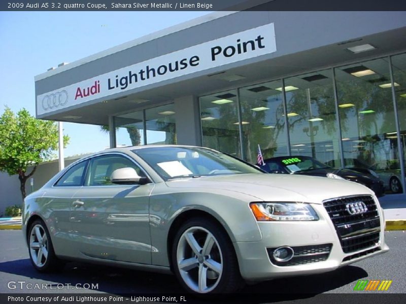 Sahara Silver Metallic / Linen Beige 2009 Audi A5 3.2 quattro Coupe