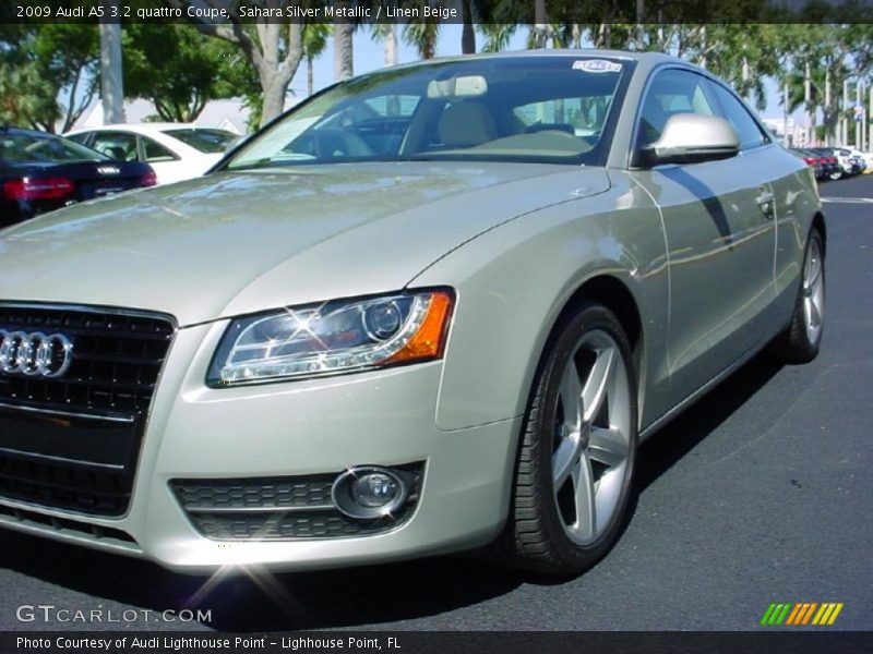 Sahara Silver Metallic / Linen Beige 2009 Audi A5 3.2 quattro Coupe