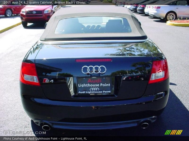 Brilliant Black / Ebony 2005 Audi S4 4.2 quattro Cabriolet