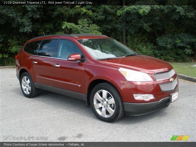 Red Jewel Tintcoat / Light Gray 2010 Chevrolet Traverse LTZ