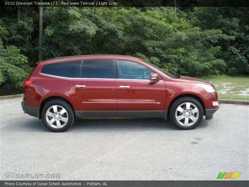 Red Jewel Tintcoat / Light Gray 2010 Chevrolet Traverse LTZ