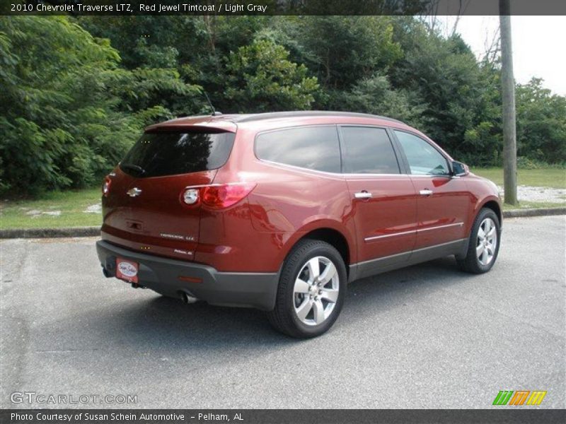Red Jewel Tintcoat / Light Gray 2010 Chevrolet Traverse LTZ