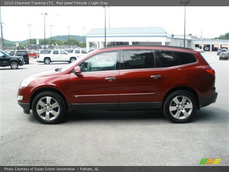 Red Jewel Tintcoat / Light Gray 2010 Chevrolet Traverse LTZ