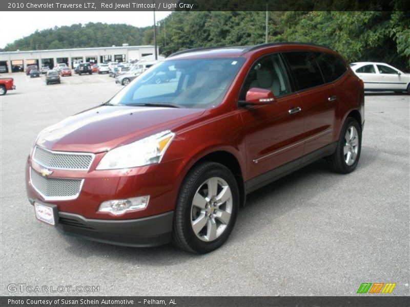 Red Jewel Tintcoat / Light Gray 2010 Chevrolet Traverse LTZ