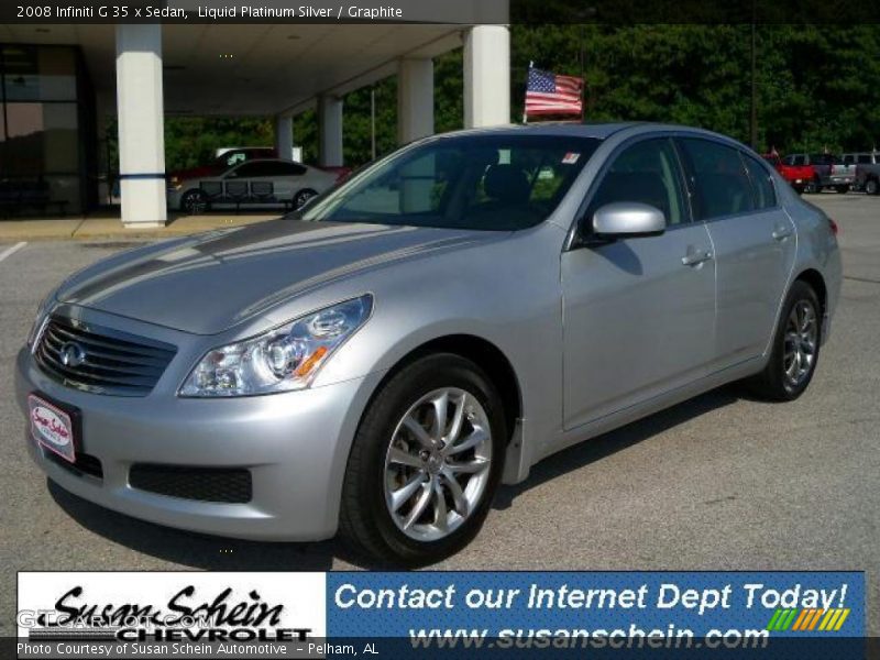 Liquid Platinum Silver / Graphite 2008 Infiniti G 35 x Sedan