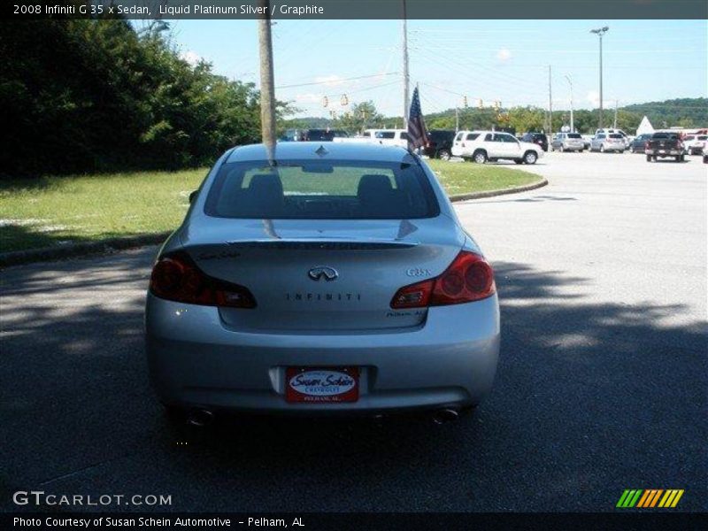 Liquid Platinum Silver / Graphite 2008 Infiniti G 35 x Sedan