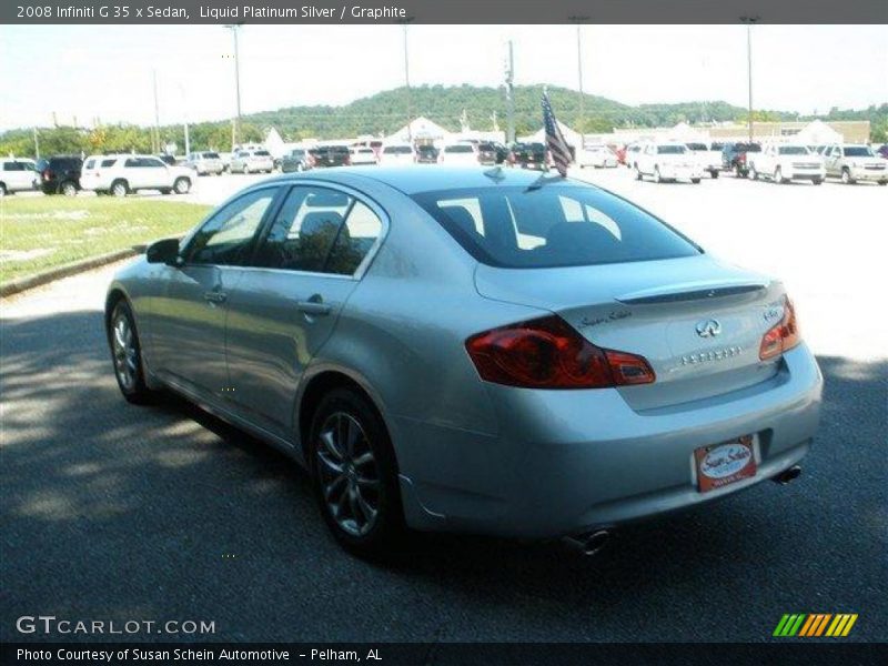 Liquid Platinum Silver / Graphite 2008 Infiniti G 35 x Sedan