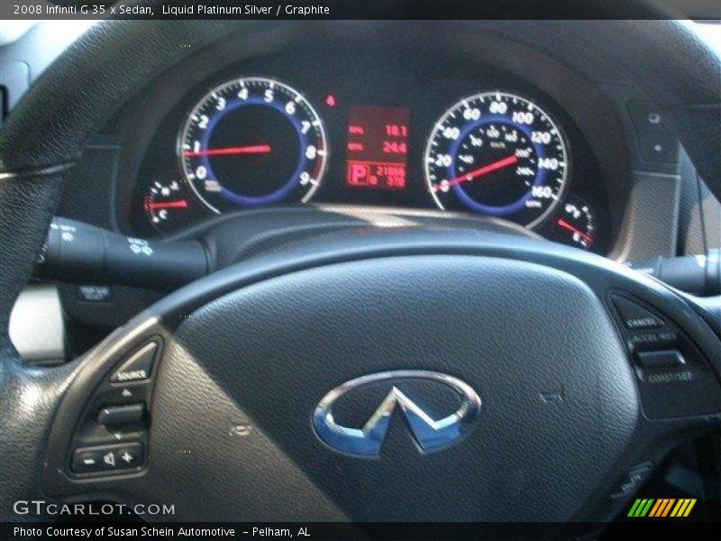 Liquid Platinum Silver / Graphite 2008 Infiniti G 35 x Sedan