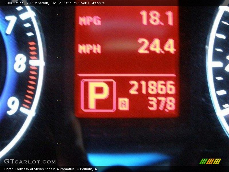 Liquid Platinum Silver / Graphite 2008 Infiniti G 35 x Sedan