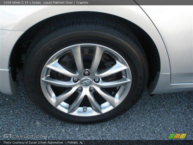 Liquid Platinum Silver / Graphite 2008 Infiniti G 35 x Sedan