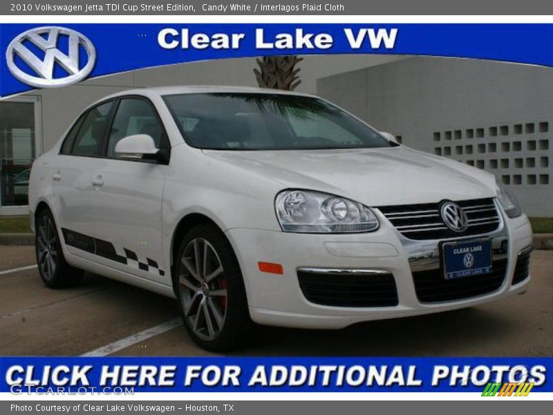 Candy White / Interlagos Plaid Cloth 2010 Volkswagen Jetta TDI Cup Street Edition