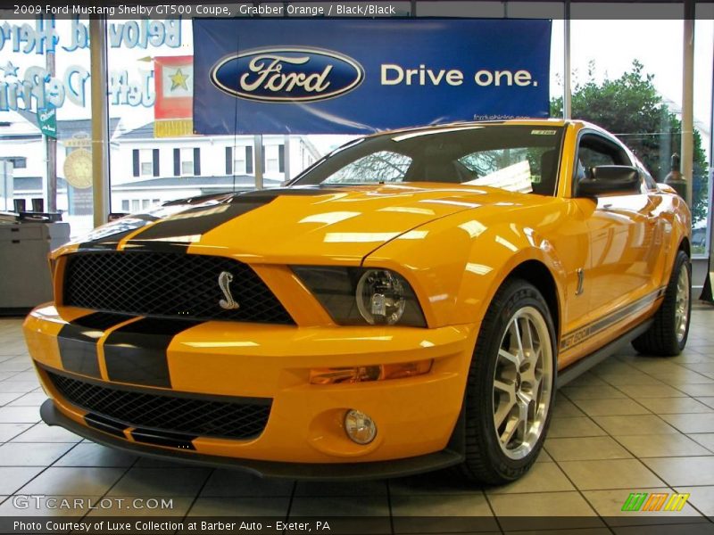 Grabber Orange / Black/Black 2009 Ford Mustang Shelby GT500 Coupe