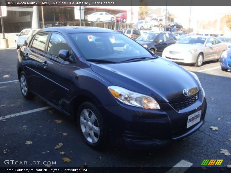 Nautical Blue Metallic / Dark Charcoal 2009 Toyota Matrix S AWD