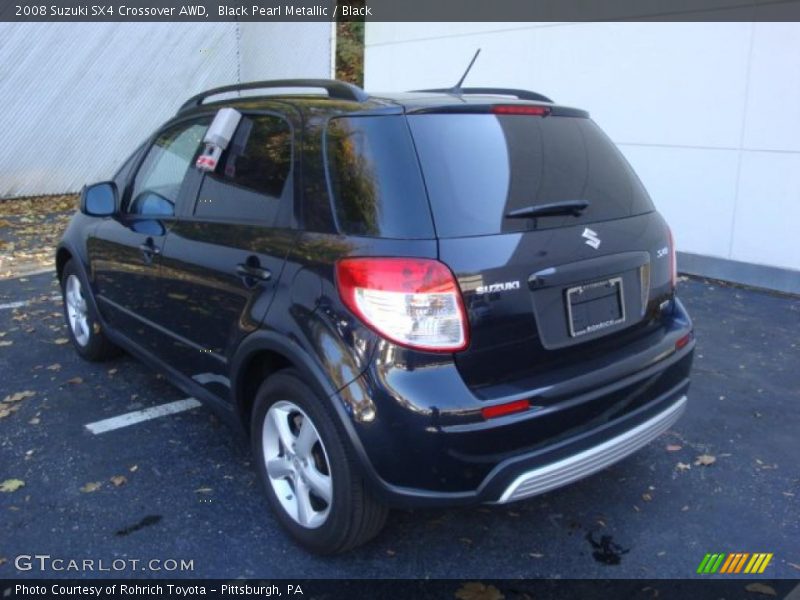Black Pearl Metallic / Black 2008 Suzuki SX4 Crossover AWD