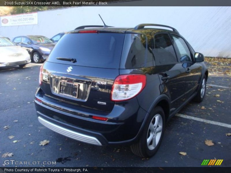 Black Pearl Metallic / Black 2008 Suzuki SX4 Crossover AWD
