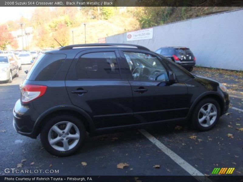 Black Pearl Metallic / Black 2008 Suzuki SX4 Crossover AWD