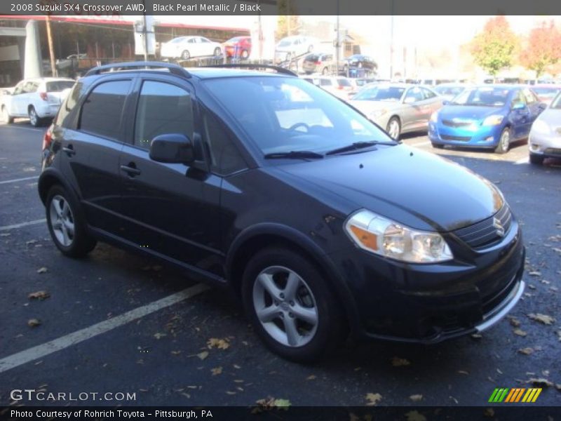Black Pearl Metallic / Black 2008 Suzuki SX4 Crossover AWD