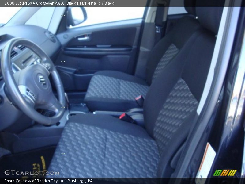 Black Pearl Metallic / Black 2008 Suzuki SX4 Crossover AWD