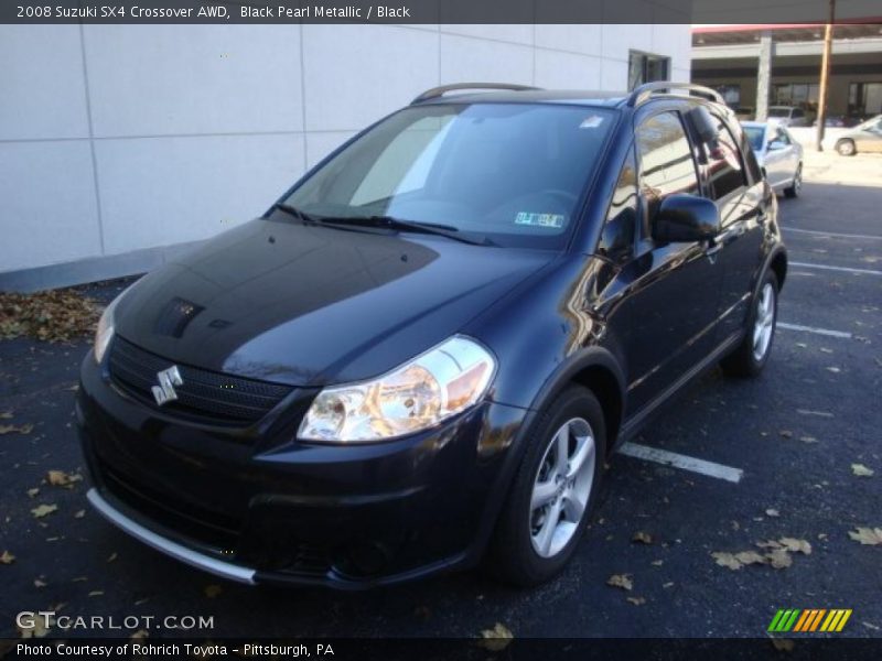Black Pearl Metallic / Black 2008 Suzuki SX4 Crossover AWD