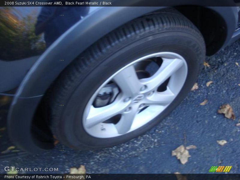 Black Pearl Metallic / Black 2008 Suzuki SX4 Crossover AWD