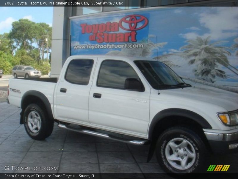 Super White / Oak 2002 Toyota Tacoma V6 PreRunner Double Cab