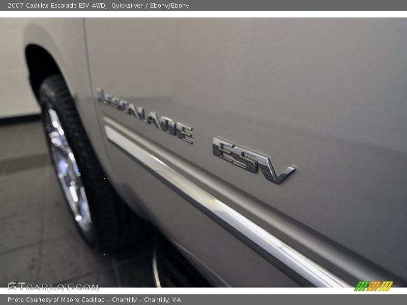 Quicksilver / Ebony/Ebony 2007 Cadillac Escalade ESV AWD