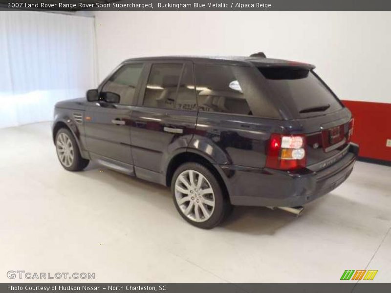 Buckingham Blue Metallic / Alpaca Beige 2007 Land Rover Range Rover Sport Supercharged