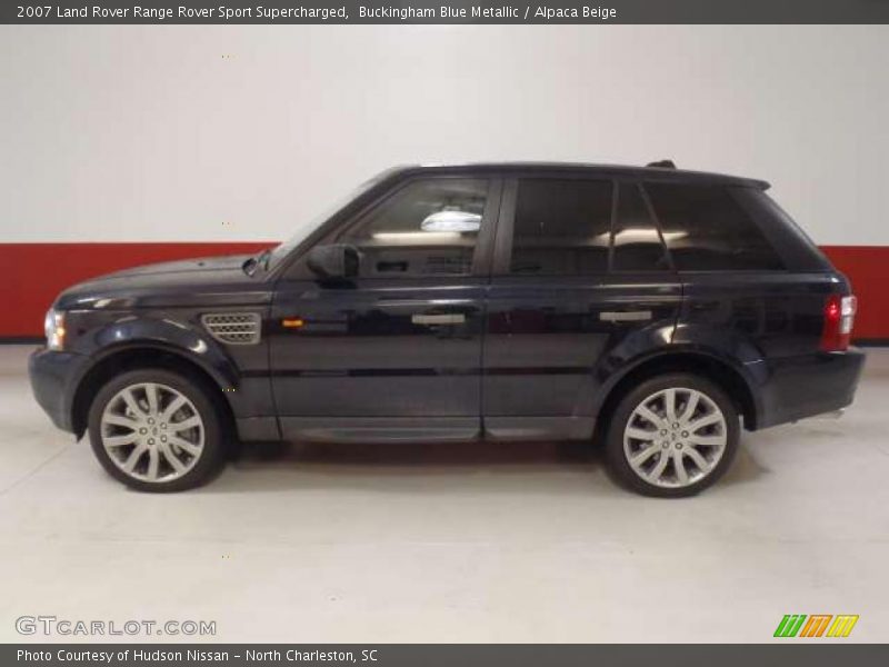 Buckingham Blue Metallic / Alpaca Beige 2007 Land Rover Range Rover Sport Supercharged