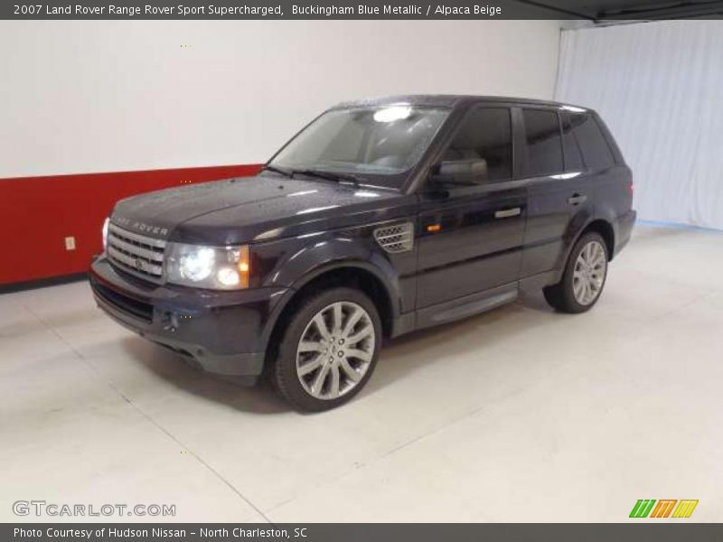 Buckingham Blue Metallic / Alpaca Beige 2007 Land Rover Range Rover Sport Supercharged