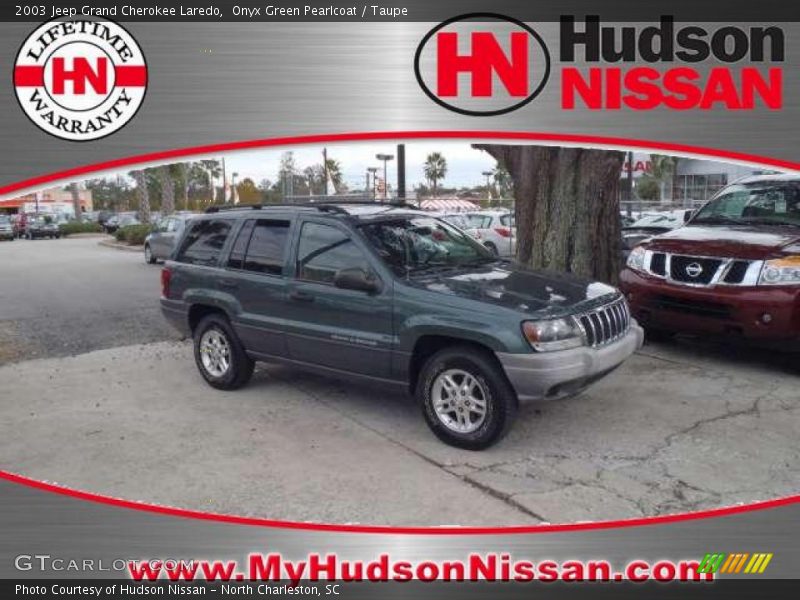 Onyx Green Pearlcoat / Taupe 2003 Jeep Grand Cherokee Laredo