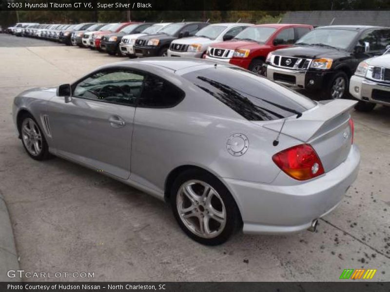 Super Silver / Black 2003 Hyundai Tiburon GT V6