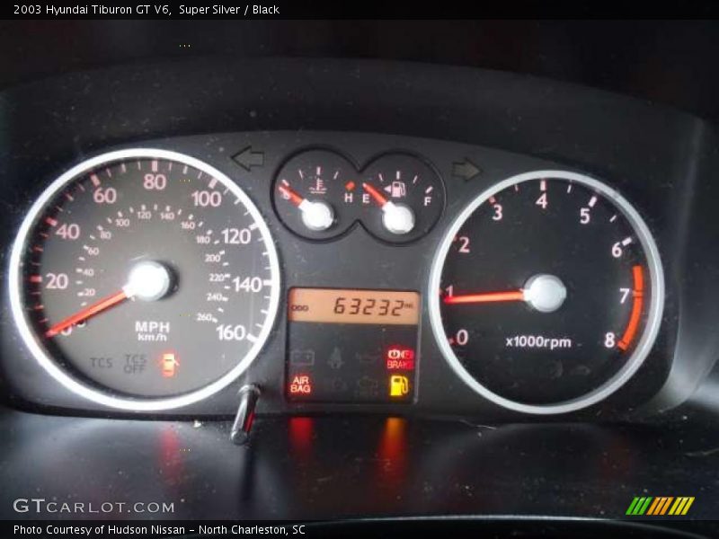 Super Silver / Black 2003 Hyundai Tiburon GT V6