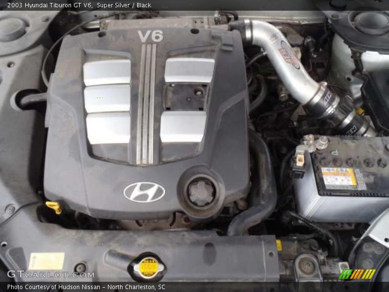 Super Silver / Black 2003 Hyundai Tiburon GT V6