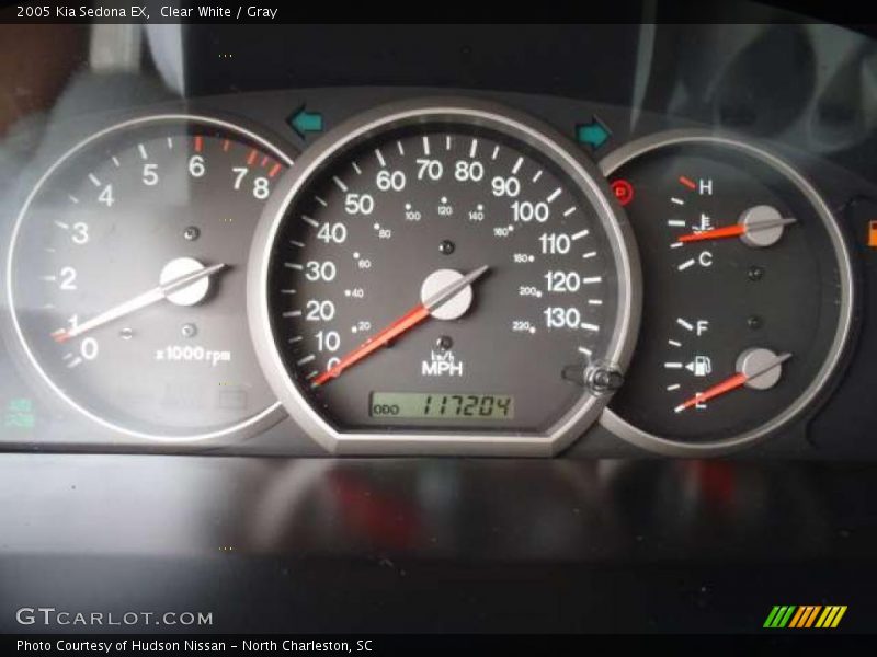 Clear White / Gray 2005 Kia Sedona EX